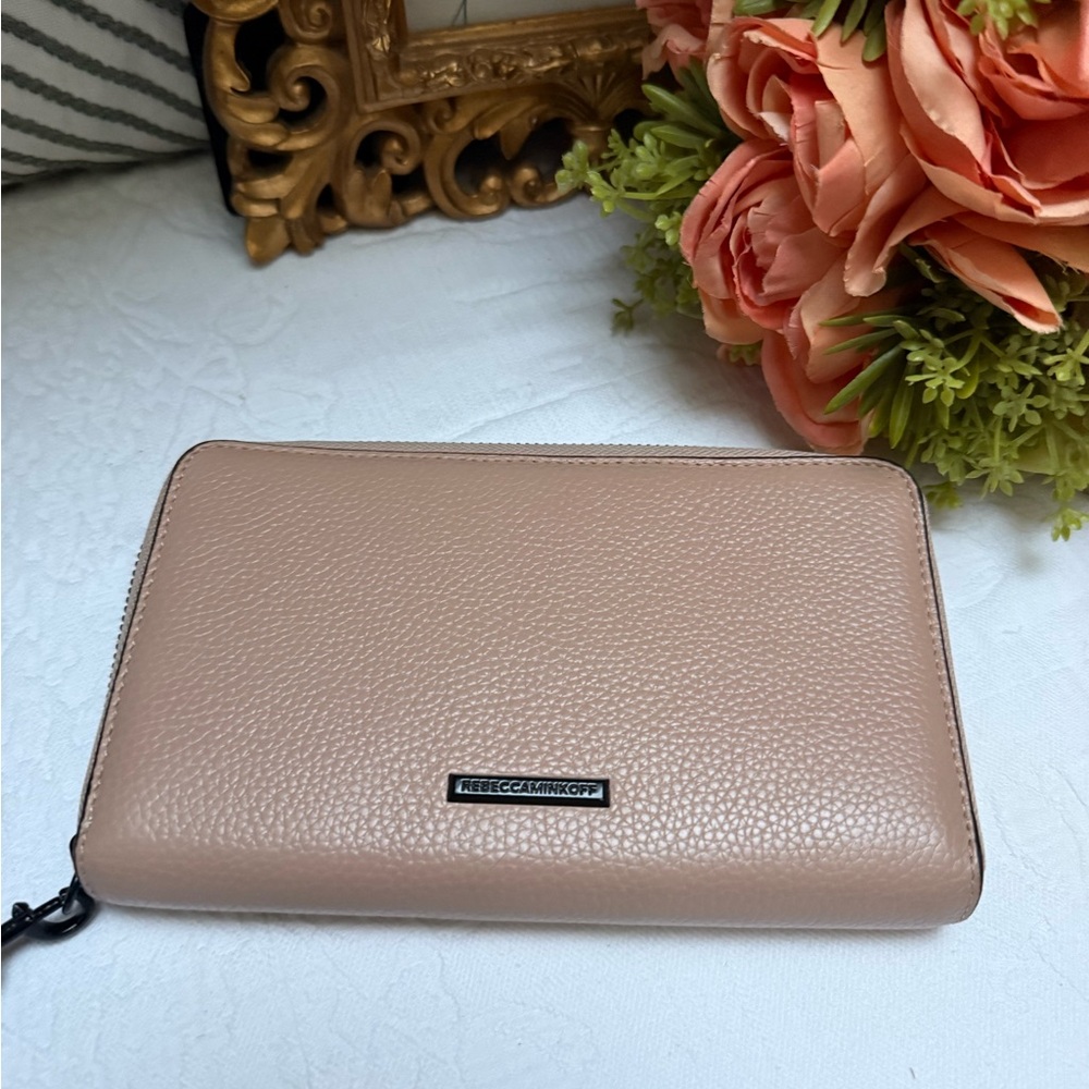 Rebecca Minkoff  Tan Phone Leather Wallet